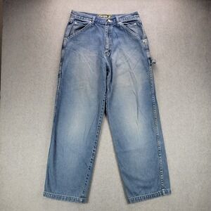 Plugg Carpenter Jeans Mens 32x30 Blue Baggy 90s Skater Vintage Utility Denim